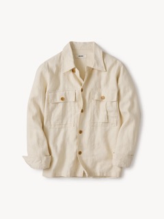 Natural Loomed Linen P-43 Fatigue Shirt