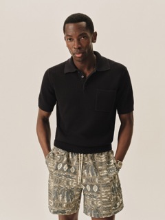 Dark Navy Riviera Cotton Polo